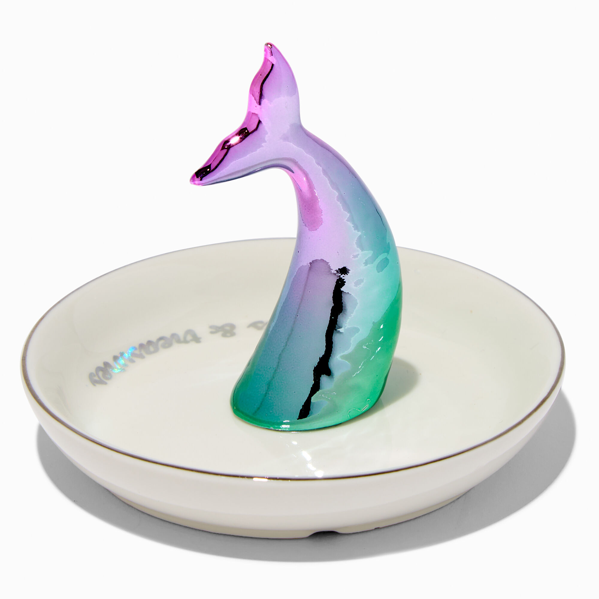 View Claires Iridescent Mermaid Tail Trinket Dish information