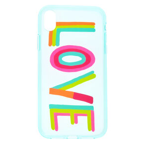 Go to Product: Rainbow Love Phone Case - Fits iPhone XR from Claires