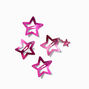 Pink Star Snap Hair Clips - 6 Pack,