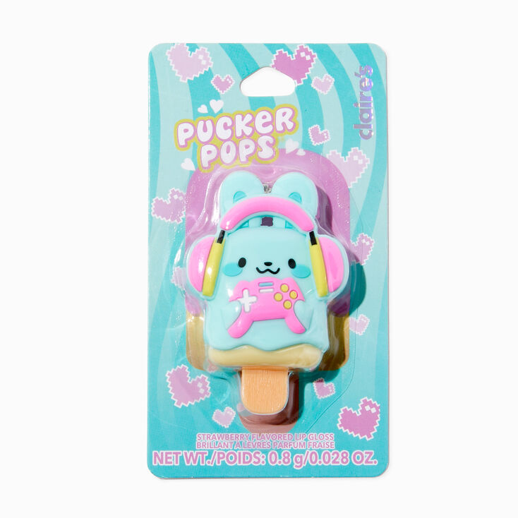 Pucker Pops&reg; Gamer Bunny Lip Gloss - Strawberry,