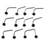 Sterling Silver 24G Black Stone Nose Studs,