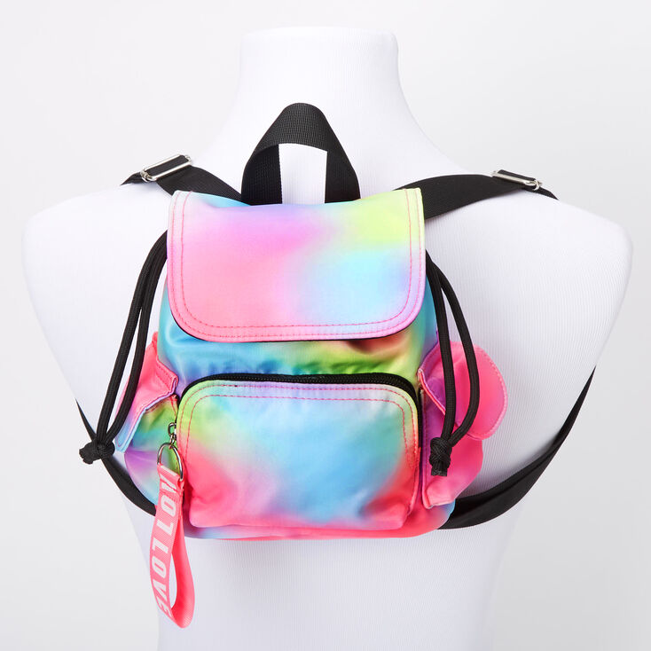 Rainbow Tie Dye Nylon Mini Backpack,