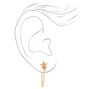 Gold Star Stud &amp; Cuff Earrings - 6 Pack,