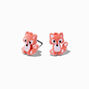 Fuzzy Fox Stud Earrings,