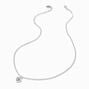 Silver-tone Tiny Puffy Heart Pendant Necklace,