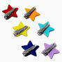 Claire&#39;s Club Glitter Rainbow Star Hair Clips - 6 Pack,