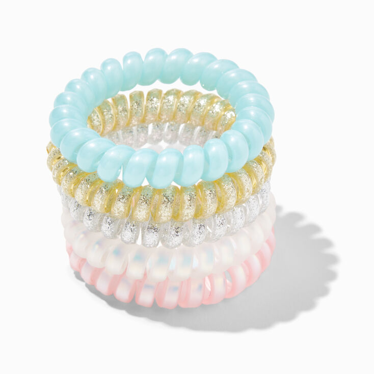 Claire&#39;s Club Fairy Glitter Coil Bracelets - 5 Pack,