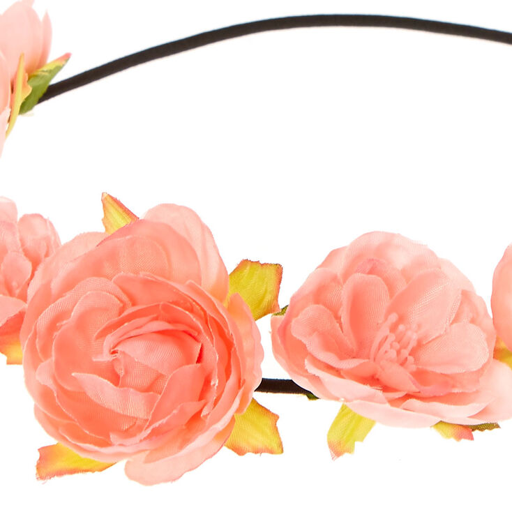 Pink Flower Headwrap,
