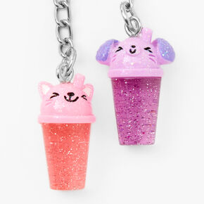 BFF Glitter Bubble Tea Keychains - 5 Pack,