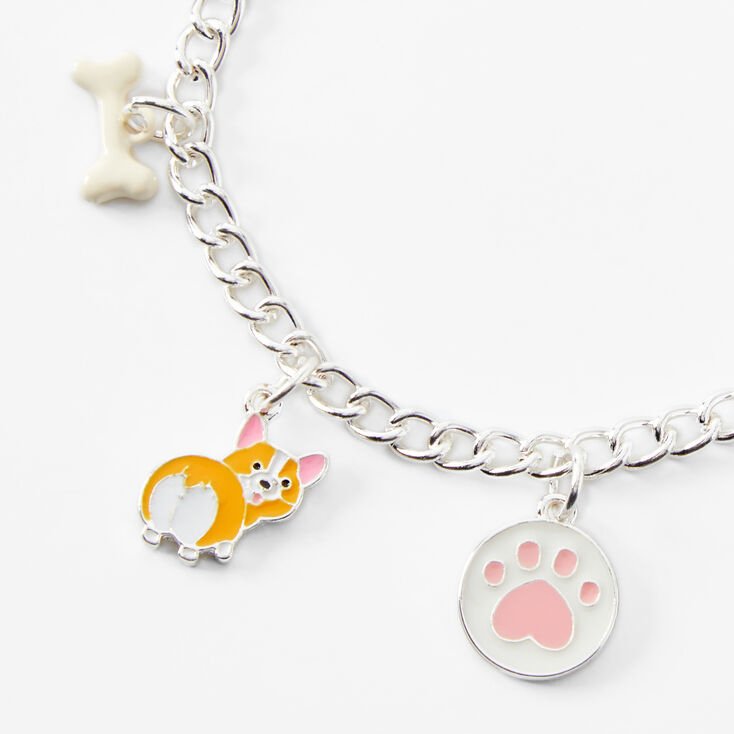 Silver Doggy Charm Bracelet,