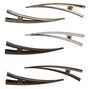 Triangular Hair Barrettes - Black, 6 Pack,