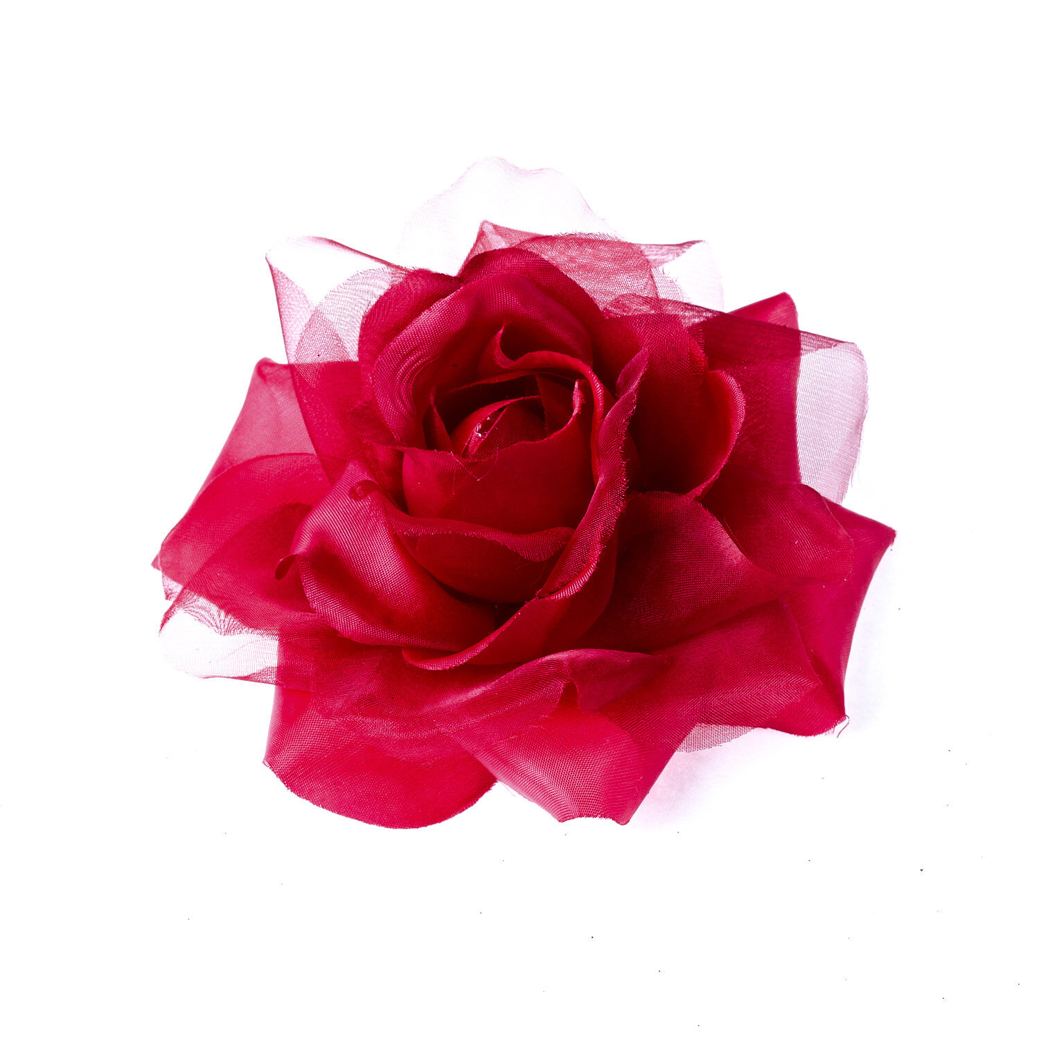 red rose hair flower