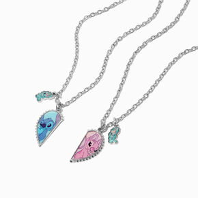 Disney Stitch Claire&#39;s Exclusive BFF Split Heart Necklace Set - 2 Pack,
