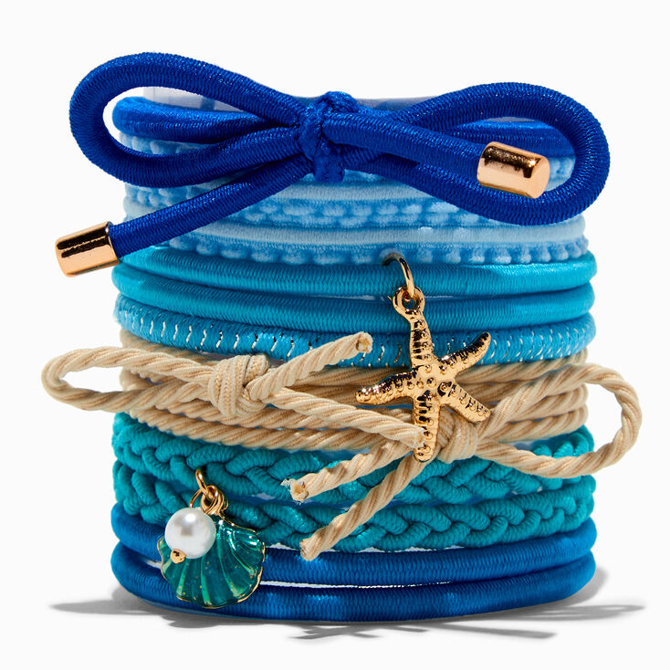 Blue Beachfront Hair Ties - 12 Pack,