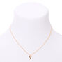 Gold Striped Initial Pendant Necklace - Y,