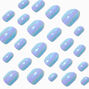 Blue Chrome Stiletto Press On Faux Nail Set - 24 Pack,