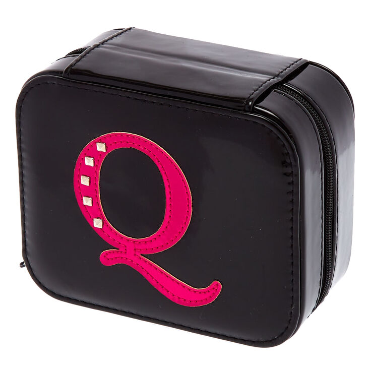 Bo&icirc;te &agrave; bijoux rose m&eacute;tallique initiale &laquo;&nbsp;Q&nbsp;&raquo;,