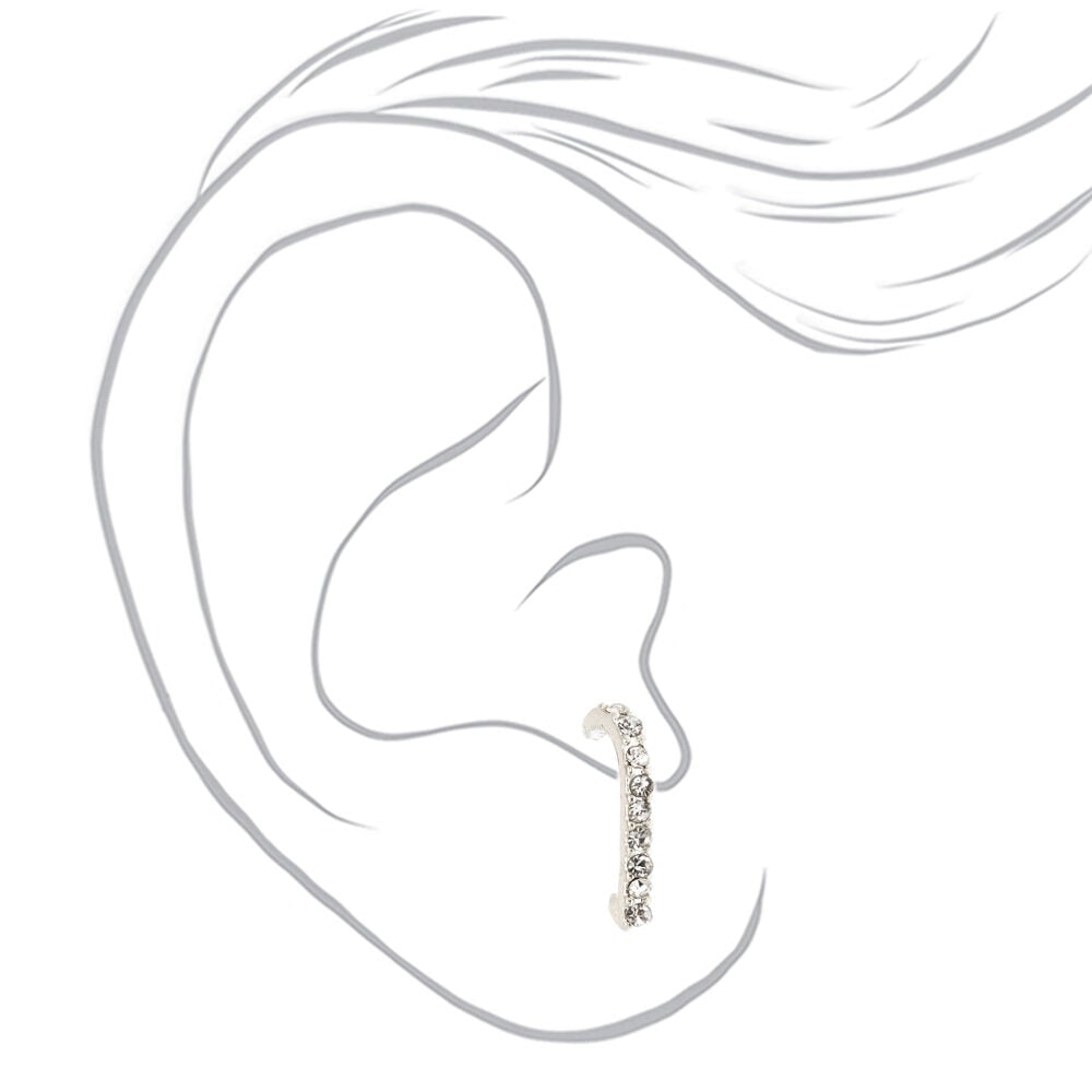 Rhinestone Ear Suspender Earrings,