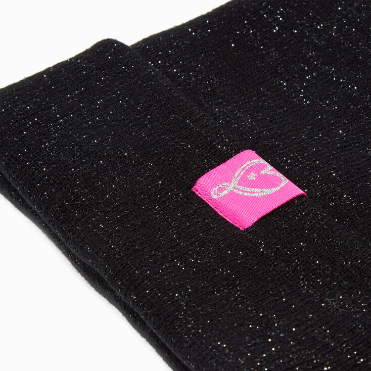 JoJo Siwa&trade; Claire&#39;s Exclusive Rainbow Black Beanie,