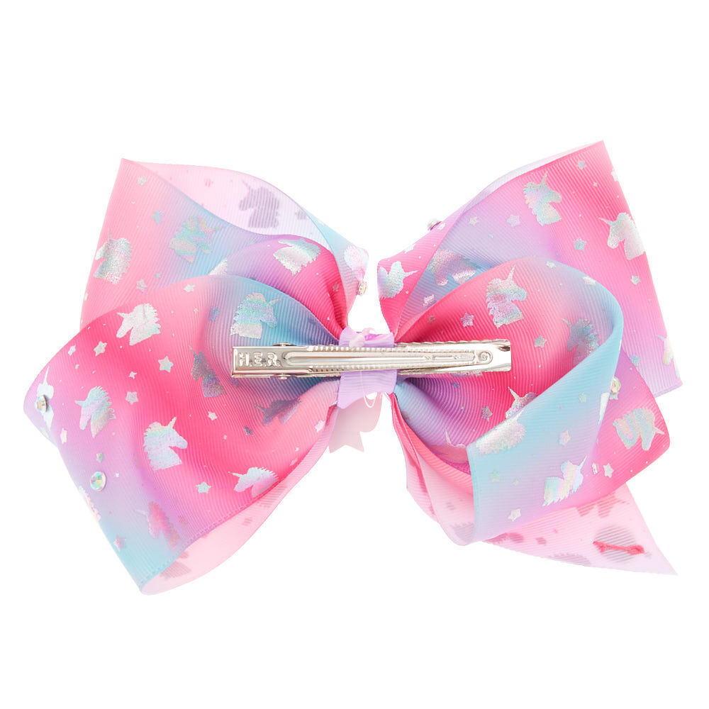 Gros nœud pour cheveux « Shine Bright Like a Unicorn » signé JoJo Siwa™ - Rose,
