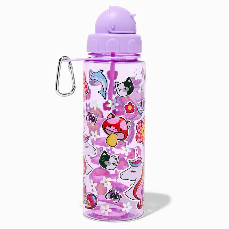 Y2K Unicorn Purple Water Bottle