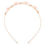 Rose Gold Frosted Pink Floral Headband,