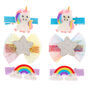 Lot de 6&nbsp;barrettes clic clac en silicone arc-en-ciel magiques du Club&nbsp;Claire&#39;s,