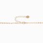 Pink Coated Flower Gold-tone Choker Necklace,