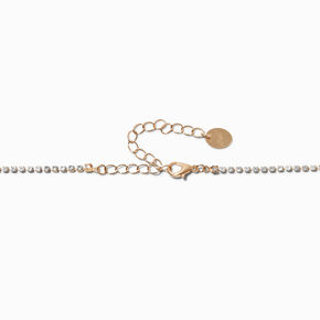 Gold-tone Pearlized Bear Pendant Choker Necklace,