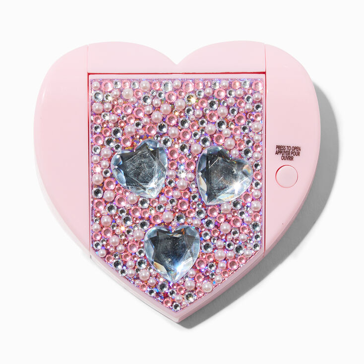 Claire&#39;s Club Pearl Bling Heart Mechanical Lip Gloss Set,