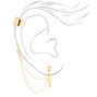Gold Cross Ear Cuff Connector Earrings,