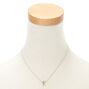 Silver Stone Initial Pendant Necklace - K,