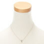 Collier &agrave; pendentif initiale avec strass couleur argent&eacute;e - K,