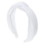 Ribbed Knotted Headband - White,