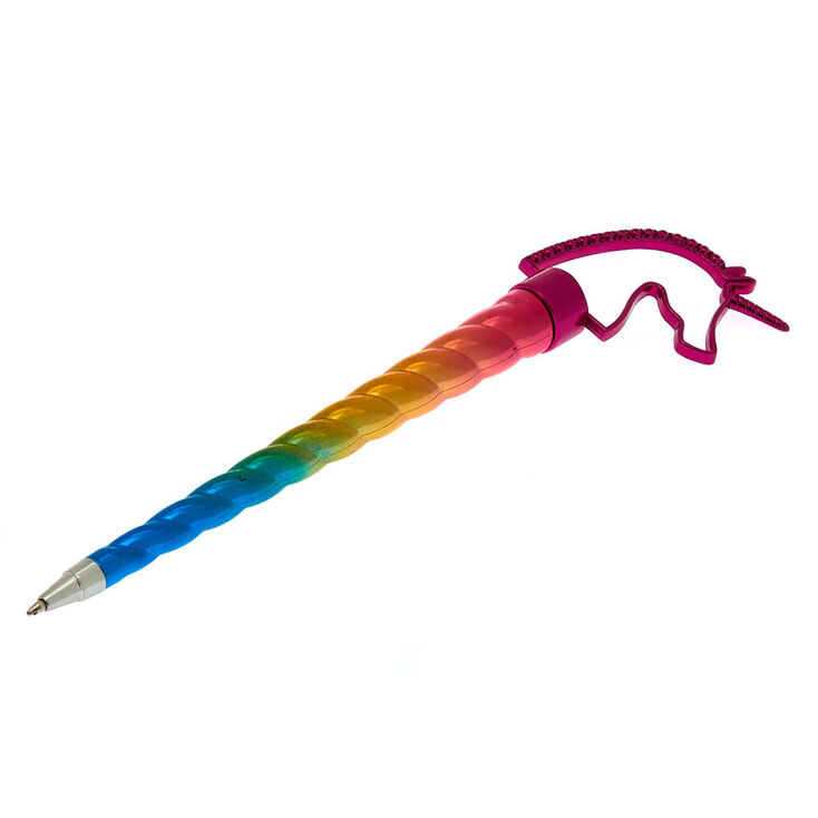 Stylo licorne arc-en-ciel,