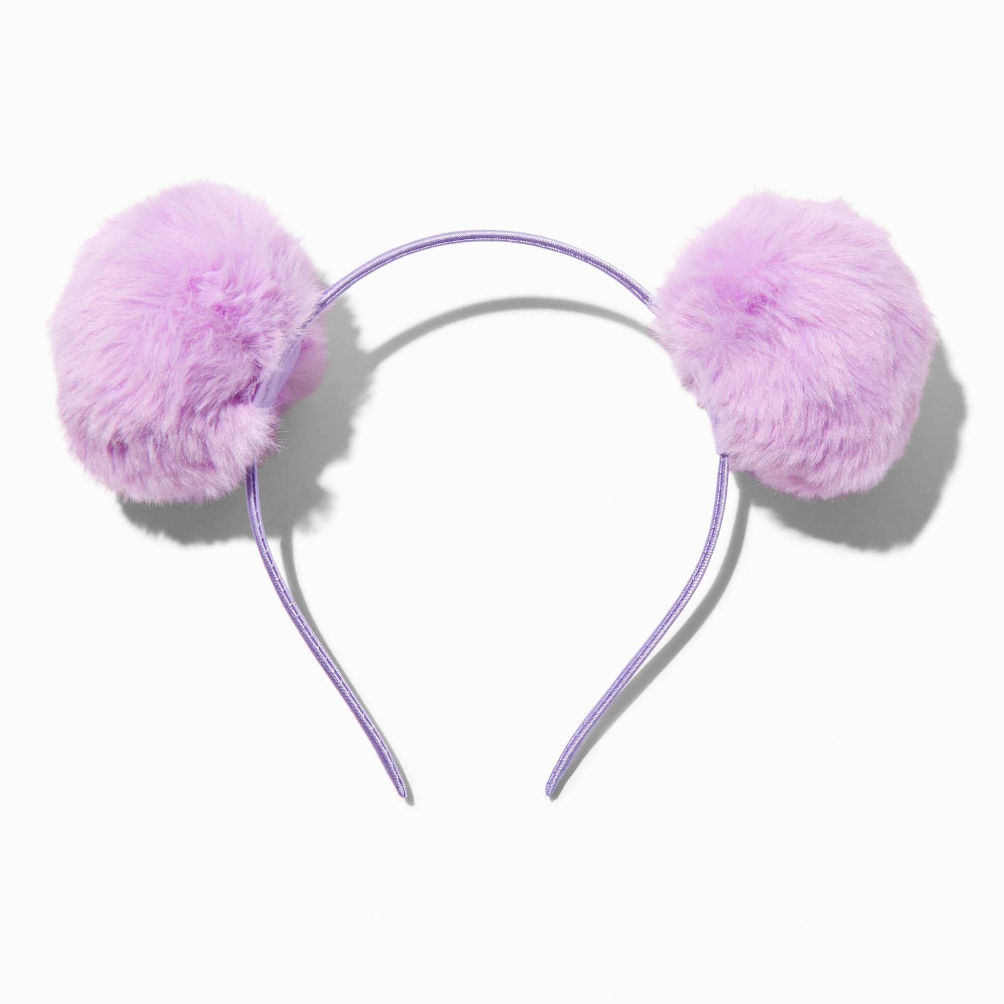 View Claires Pom Ears Headband Purple information
