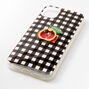 Gingham Cherry Ring Holder Protective Phone Case - Fits iPhone 11,