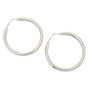 Silver 80MM Tube Hoop Earrings,