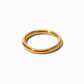 18k Gold Plated Titanium 18G Hoop Nose Ring,