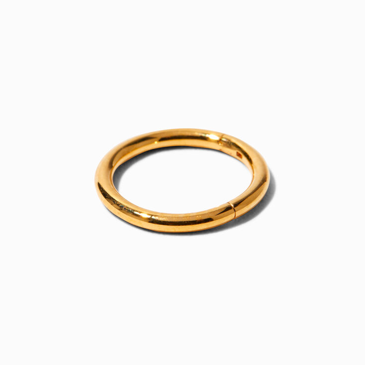 18k Gold Plated Titanium 18G Hoop Nose Ring,