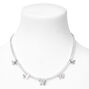 Silver Butterfly Charm Chain Necklace,