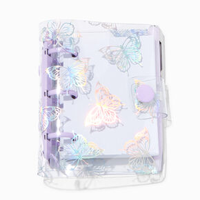 Carnet mini journal papillons holographique,