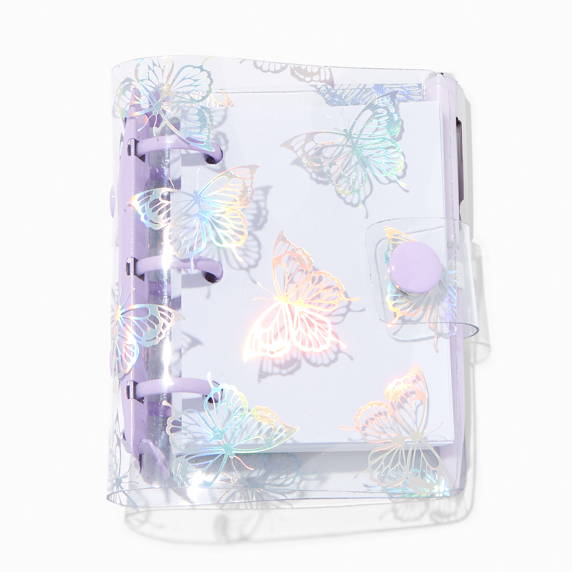 View Claires Holographic Butterflies Mini Journal Notebook information