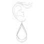 Silver 2.5&quot; Double Teardrop Drop Earrings,