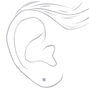 C LUXE by Claire&#39;s Sterling Silver Cubic Zirconia 3mm Round Stud Earrings,