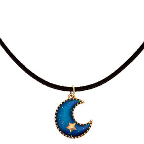 Crescent Moon Mood Pendant Necklace,