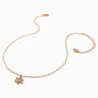 Claire&#39;s Recycled Jewellery Gold-tone Daisy Outline Pendant Necklace,