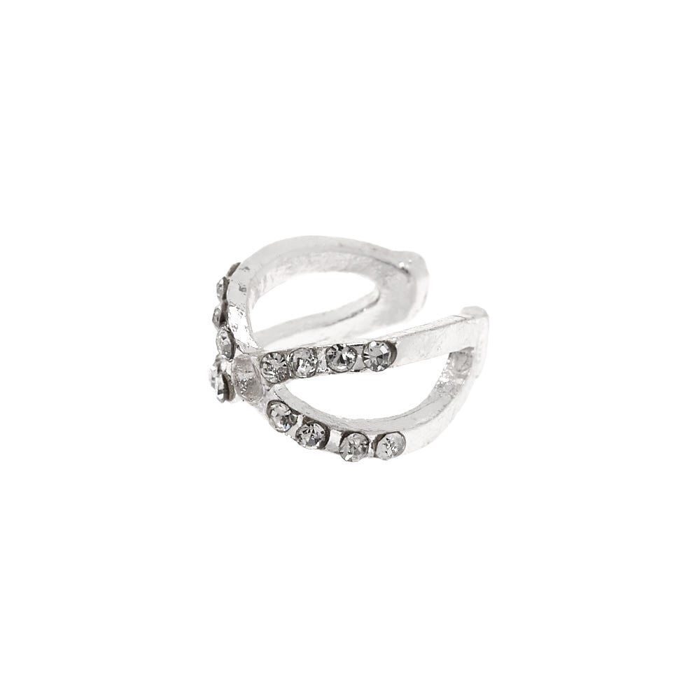 Criss cross ear cuff silver outlet