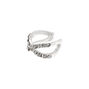 Silver Criss-Cross Embellished Ear Cuff,