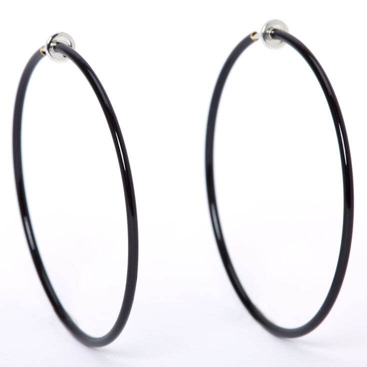 Mixed Metal Graduated Textured Clip On Hoop Earrings - 3 Pack,